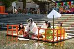 　葵祭を前に下鴨神社で行われた「御禊の儀」＝４日、京都市