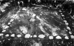 鹿野城の礎石（１９８１年発掘調査時に撮影）