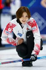 　１次リーグのノルウェー戦で笑顔を見せる日本代表フォルティウスの吉村＝議政府（共同）