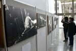 　田中絹代の功績を伝えるイベント会場のパネル展示＝３月、山口県美祢市