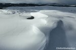 一面の雪で覆われた鳥取砂丘