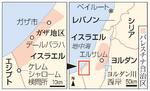 　ガザ地区・ガザ市、デールバラハ、ケレムシャローム検問所、イスラエル・エルサレム、レバノン・ベイルート、シリア、ヨルダン