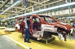 　米ミシシッピ州の日産自動車キャントン工場の製造ライン