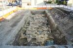 　「西院城」に関連する建物跡＝２０２４年１２月、京都市右京区（平安京調査会提供）