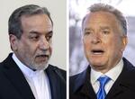 　イランのアラグチ外相（左）と米国のウィットコフ中東担当特使（ＡＰ＝共同）