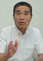 ２期目の市政運営について語る伊達氏＝１日、境港市内