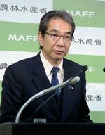 　記者会見した江藤農相＝４日午前、農水省