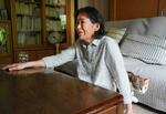 　山口由美子のインタビューには飼い猫も参加＝２０２４年６月、佐賀市