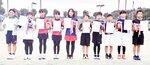 各部門の上位入賞者ら＝琴浦町総合運動公園テニスコート