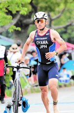 大学選抜個人男子で２位に入った大山輝向＝群馬県板倉町の渡良瀬遊水地