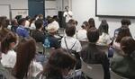　「ＪＵＮＧＬＩＡ（ジャングリア）」を運営する、ジャパンエンターテイメントの採用説明会＝７月２日、沖縄県名護市