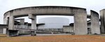 改修が計画される境港市文化ホール＝１９日、同市中野町