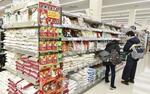 　スーパーのコメ売り場＝２月、東京都内
