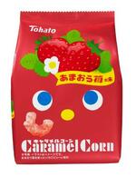 　東ハトの「キャラメルコーン・あまおう苺味」