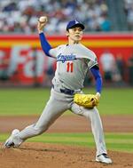　ダイヤモンドバックス戦に先発したドジャース・佐々木＝フェニックス（共同）
