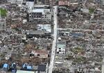 　５月１日撮影の「輪島朝市」周辺＝石川県輪島市