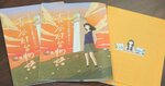 青谷高の生徒らと伊吹さんが協力して作り上げた漫画「青谷灯台物語」＝２日、鳥取市青谷町青谷の市青谷町総合支所