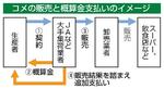 　コメの販売と概算金支払いのイメージ
