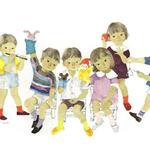 　いわさきちひろの作品「指人形で遊ぶ子どもたち」（１９６６年）（提供写真）