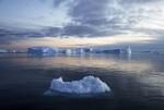 　北極に近いグリーンランドで、氷河から流れ出た氷山＝２０２１年９月（ゲッティ＝共同）