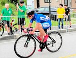 ４位に食い込む健闘を見せた北中成実（中央）＝京都府南丹市美山町特設ロードコース