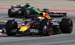 　Ｆ１スペインＧＰで予選に臨むレッドブルの角田裕毅＝５月３１日、モントメロ（ロイター＝共同）
