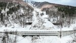 大規模な雪崩が発生した一ノ沢（県技術企画課提供）