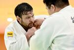 　強化合宿で練習する柔道男子１００キロ級のウルフ・アロン＝３月、味の素ナショナルトレーニングセンター