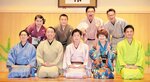 勢ぞろいした「上方落語若手噺家グランプリ」決勝に出場する９人＝大阪市北区、天満天神繁昌亭