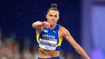 　２０２４年８月、パリ五輪女子三段跳びに出場するマリナ・ベフロマンチュク＝サンドニ（ＡＰ＝共同）