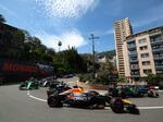 　Ｆ１モナコＧＰ決勝で走行するレッドブルの角田裕毅＝２５日、モンテカルロ（ロイター＝共同）