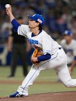 　ヤクルト戦に先発した中日・涌井＝バンテリンドーム