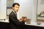 　開館１０周年を迎えた古田織部美術館の宮下玄覇館長＝２０２４年６月、京都市