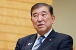 　インタビューに答える石破首相