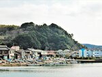 北側から見た河口城跡（湯梨浜町泊）