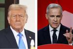 　トランプ米大統領、カナダのカーニー首相（いずれもロイター＝共同）