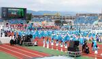　昨年、初めて実施された国民スポーツ大会の開会式＝２０２４年１０月、佐賀市
