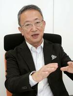 　インタビューに答えるシャオミ日本法人の大沼彰社長