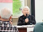 　講演する被団協の浜中紀子さん＝２２日午後、埼玉県熊谷市