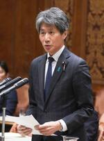 　参院政治改革特別委で発言する自民党の磯崎仁彦氏＝１０日午後
