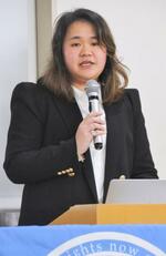　講演するピチャモン・イェオファントンさん＝１日午後、東京都千代田区