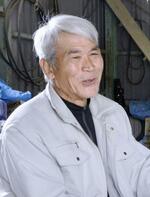 　２０２４年４月９日撮影　　インタビューに答える陸上男子やり投げの日本記録保持者、溝口和洋さん＝和歌山県白浜町