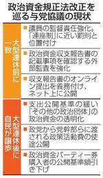 　政治資金規正法改正を巡る与党協議の現状