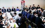 　自民党本部で開かれた「自由で開かれたインド太平洋戦略本部」の会合＝１４日午後、東京・永田町