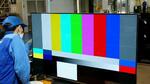 　再生されるパナソニックのテレビ＝宇都宮市