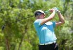　第３ラウンド、通算６アンダーで２位の岩井千怜＝エルカマレオンＧＣ（共同）