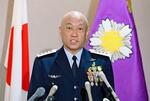 　防衛省の常設組織「統合作戦司令部」が発足し、記者会見する初代司令官の南雲憲一郎空将＝２４日午後、東京・市谷