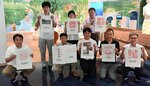 各遺跡や施設オリジナルの御朱印＝１日、鳥取市青谷町吉川の青谷かみじち史跡公園