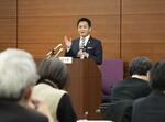 　講演する国民民主党の玉木代表＝１８日午後、東京都港区