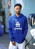 　エンゼルス戦の出場を取りやめたドジャースのベッツ＝ロサンゼルス（ＡＰ＝共同）